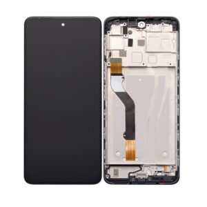 LCD Display with Touch Screen for Motorola Moto G60 Black with Frame