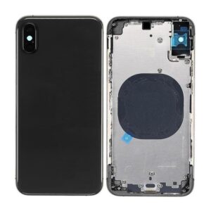 Complete Housing Body for iPhone XS Max Black with Side Keys and Camera Lens Module